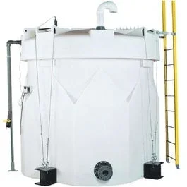 2000 Gallon HDLPE Vertical Double Wall Storage Tank with Sulfuric Acid Resin