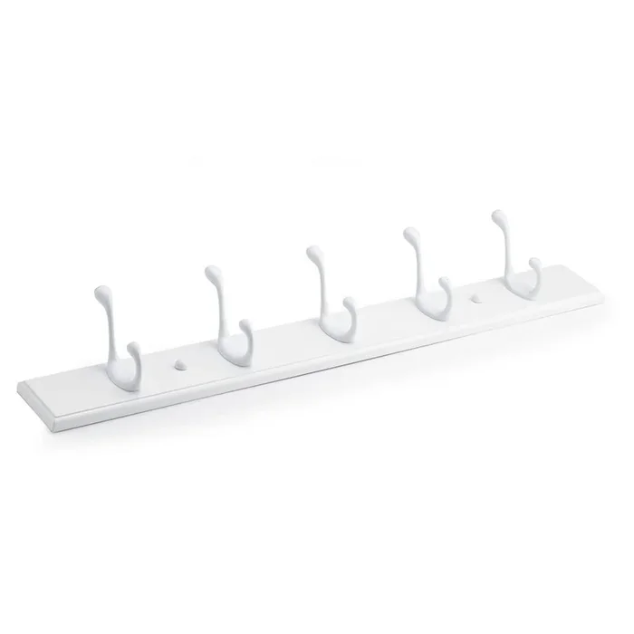 23-7/8 in. (605 mm) White Utility Hook Rack