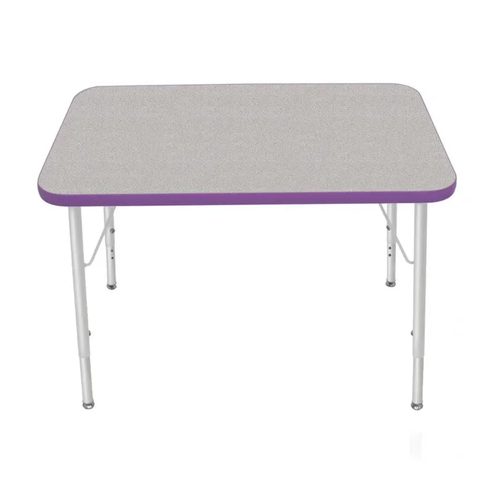 24″ x 36″ Rectangle Table – Gray Nebula Top, Purple Edge