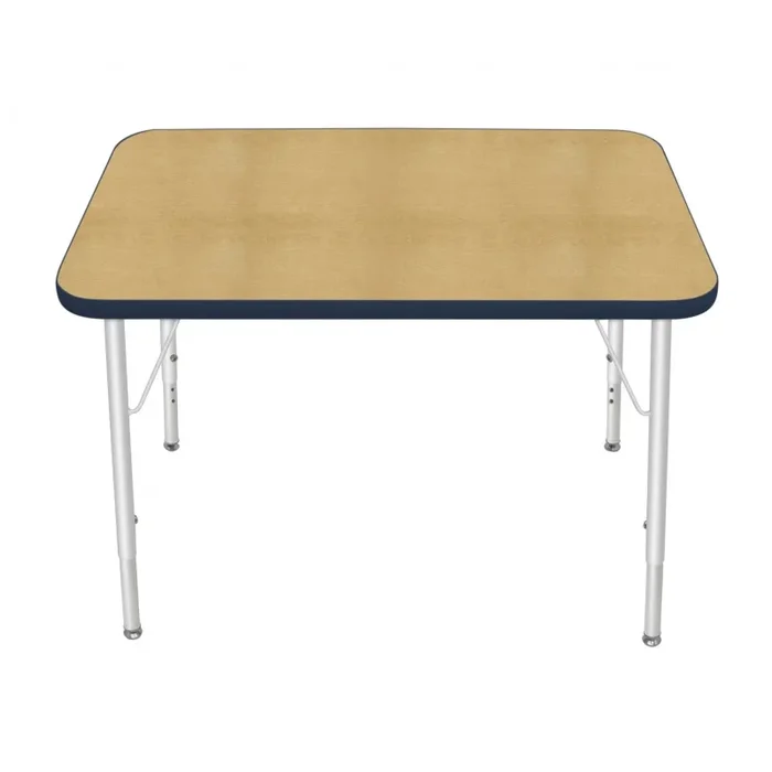 24″ X 36″ Rectangle Table – Top Color: Maple, Edge Color: Navy