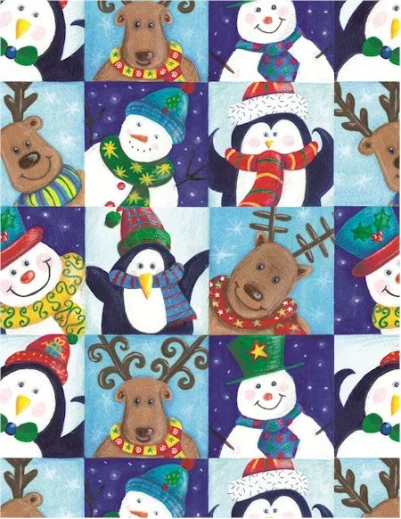 24″ x 417 Feet Winter Fun Half Ream Gift Wrap