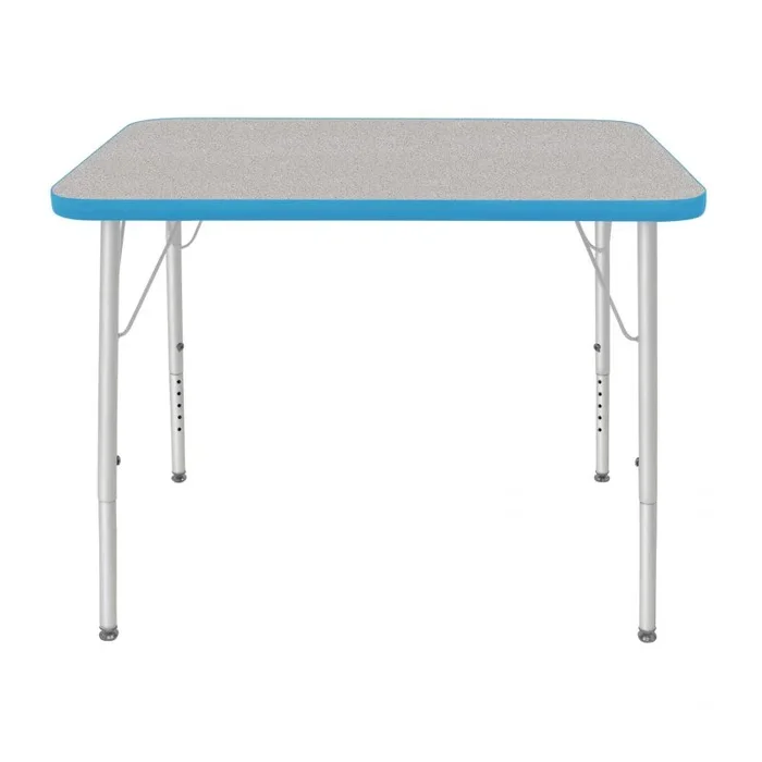 24″ X 48″ Rectangle Table – Top Color: Gray Nebula, Edge Color: Bright Blue