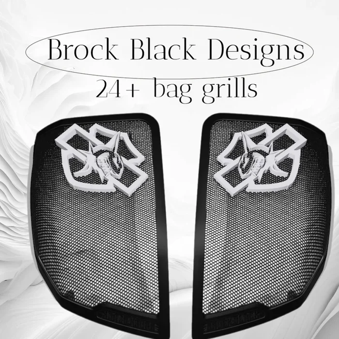 24+ Harley Davidson bag lid Speaker Grill Cover shark theme