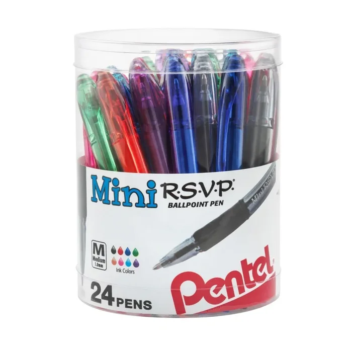 24Pk Rsvp Mini Ballpoint Pens by Pentel