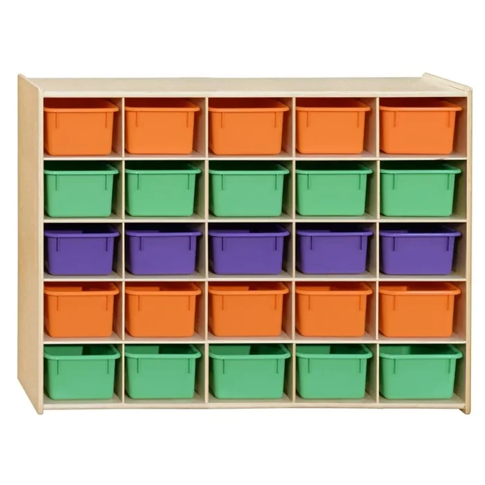 25 Tray Storage with Assorted Pastel Trays