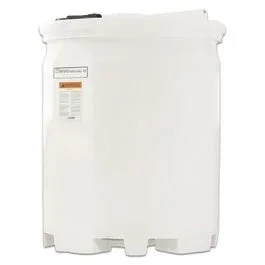275 Gallon Plastic Vertical Double Wall Liquid Chemical Storage Tank in White
