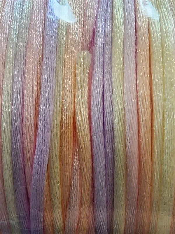 2mm Rattail Craft Cord – Variegated Pastel – 250 Yard spool