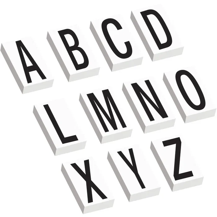 3 1/2″ Vinyl Warehouse Letter Kit Labels