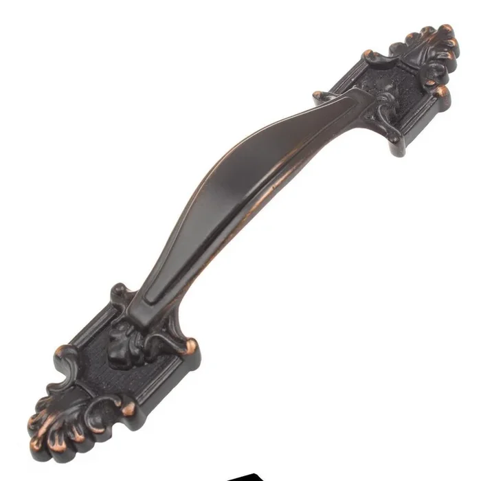 3-1/2 in. Center-to-Center Oil Rubbed Bronze Deco Cabinet Pull (10-Pack)
