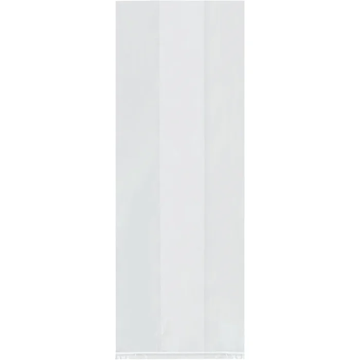3 1/2 x 2 1/4 x 9 3/4 (1.5 mil) Gusseted Polypropylene Bags 2000/Case