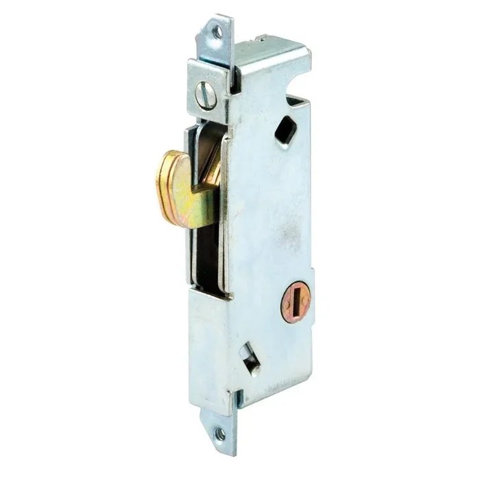 3-11/16 in., Steel, Mortise Lock, Vertical Keyway, Square Faceplate