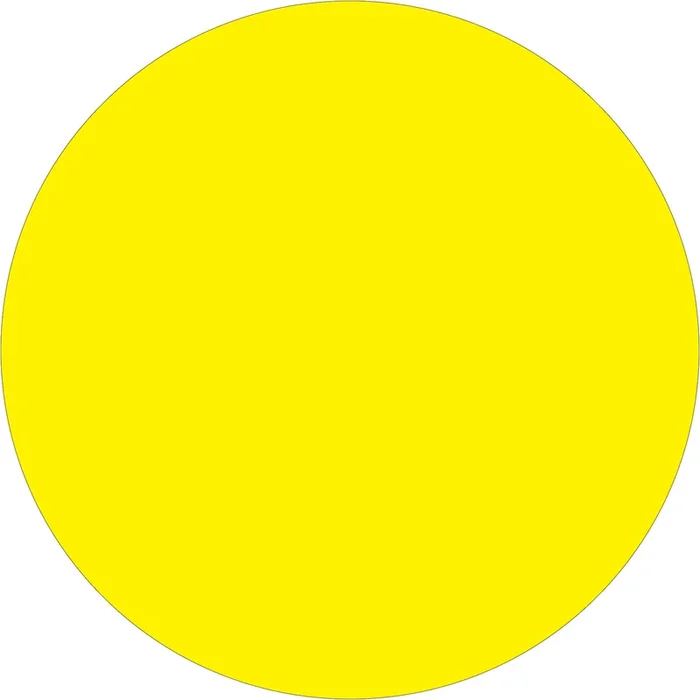 3/4″ Yellow Inventory Circle Labels 1000/Roll