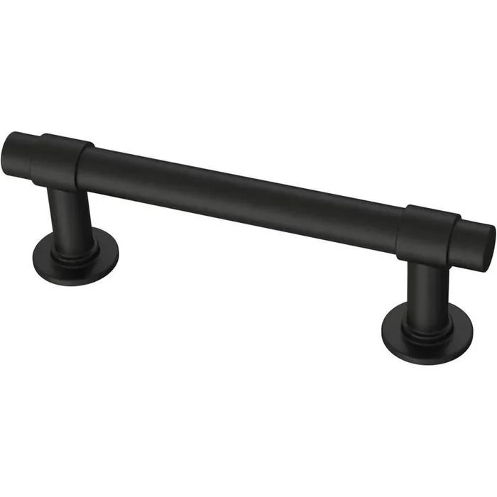 3 in. (76 mm) Matte Black Straight Bar Drawer Pull (10-Pack)