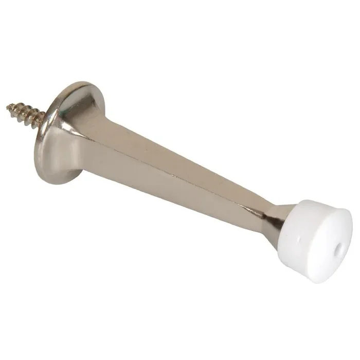 3 in. Satin Nickel Square Rigid Door Stop (5-Pack)