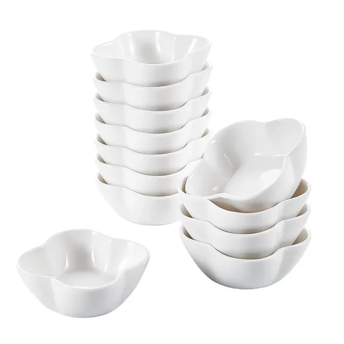 3 in. White Porcelain Ramekins Serving Bowls for Creme Brulee (Set of 12)