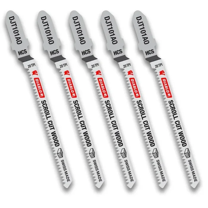 3 in. x 20 TPI HCS Scroll Jigsaw Blade (5-Pack)