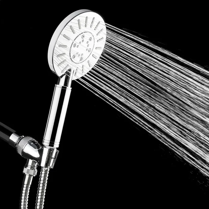 3-Spray 4.75 in. Round Single Wall Mount Fixed Adjustable Handheld Shower Head in Chrome
