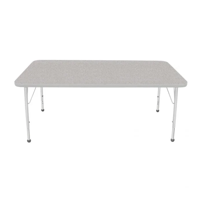 30″ x 60″ Rectangle Table – Gray Nebula & Platinum Silver