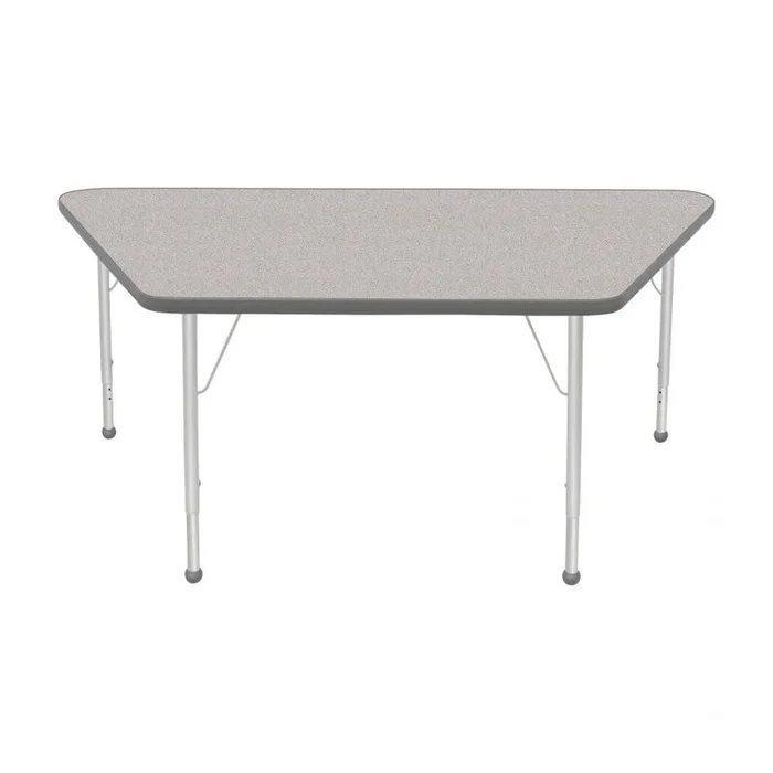 30″ x 60″ Trapezoid Table – Gray Nebula Top with Graphite Edge