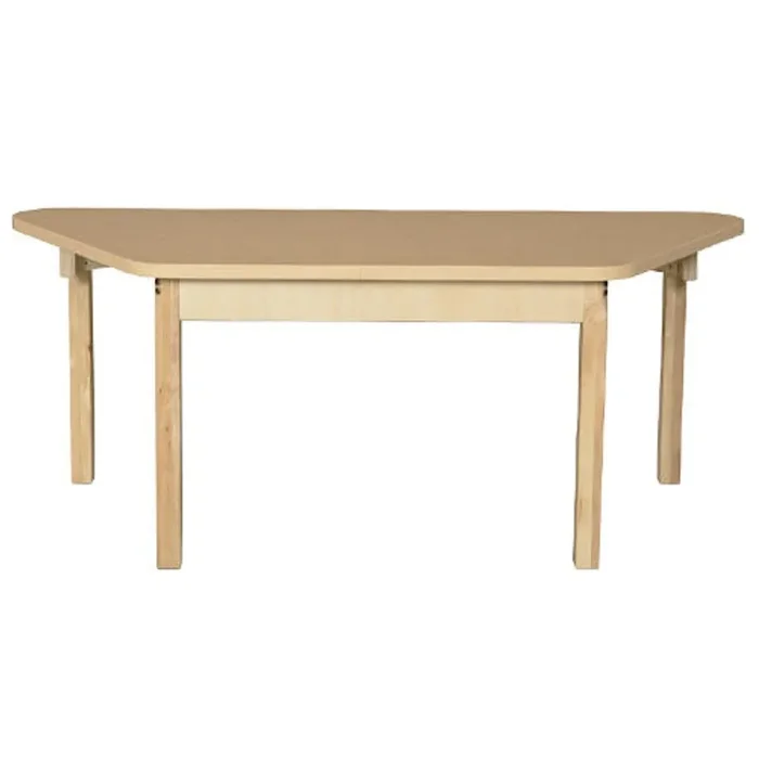 30″ x 60″ Trapezoidal High Pressure Laminate Table With Hardwood Legs – 24″