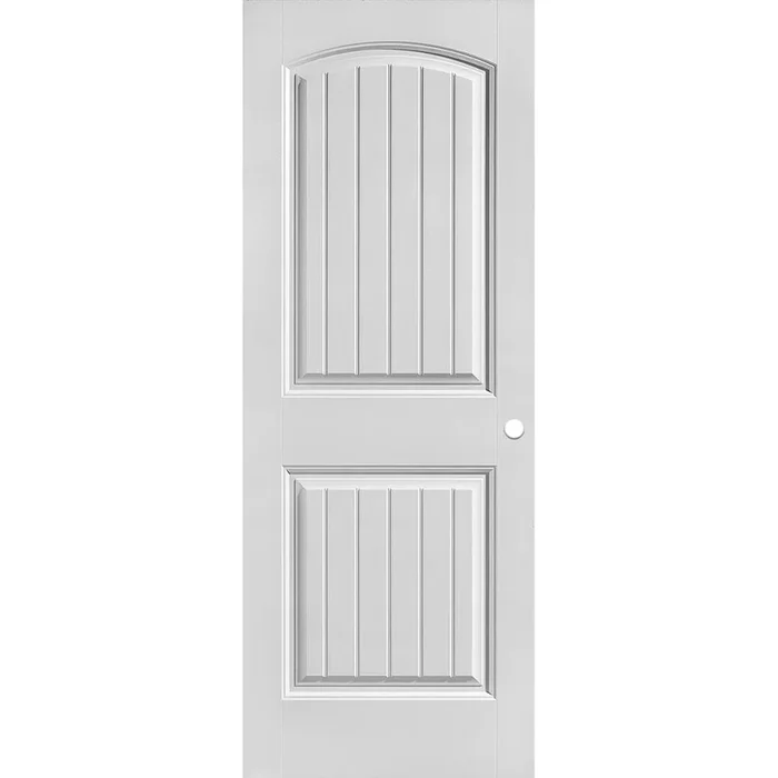 30 in. x 80 in. Cheyenne Smooth 2-Panel Camber Top Plank Hollow Core Primed Composite Interior Door Slab