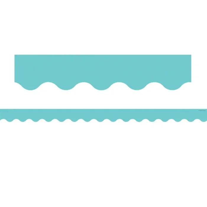 35′ Light Turquoise Scalloped Border Trim