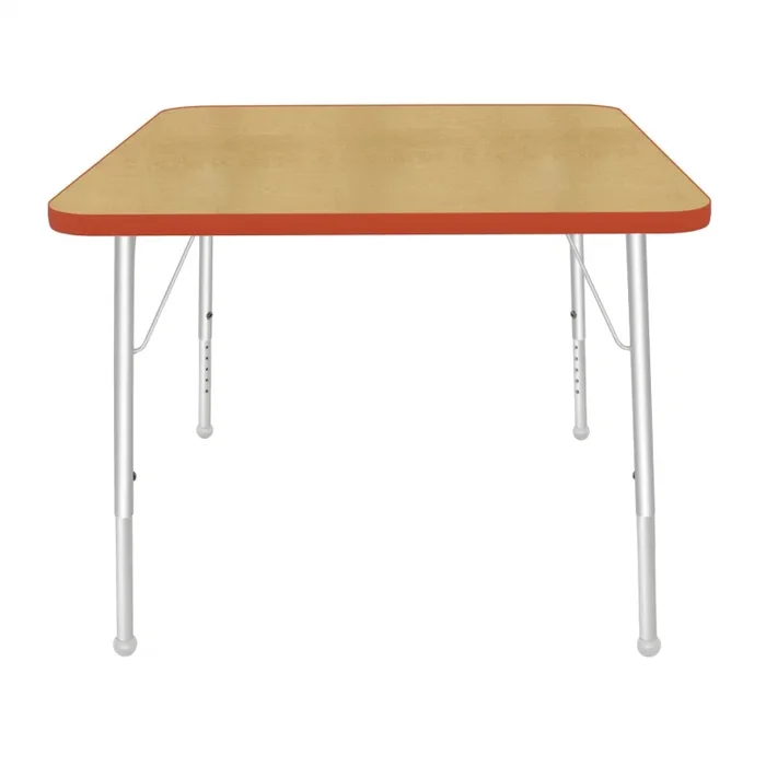 36″ Square Table – Top Color: Maple, Edge Color: Autumn Orange