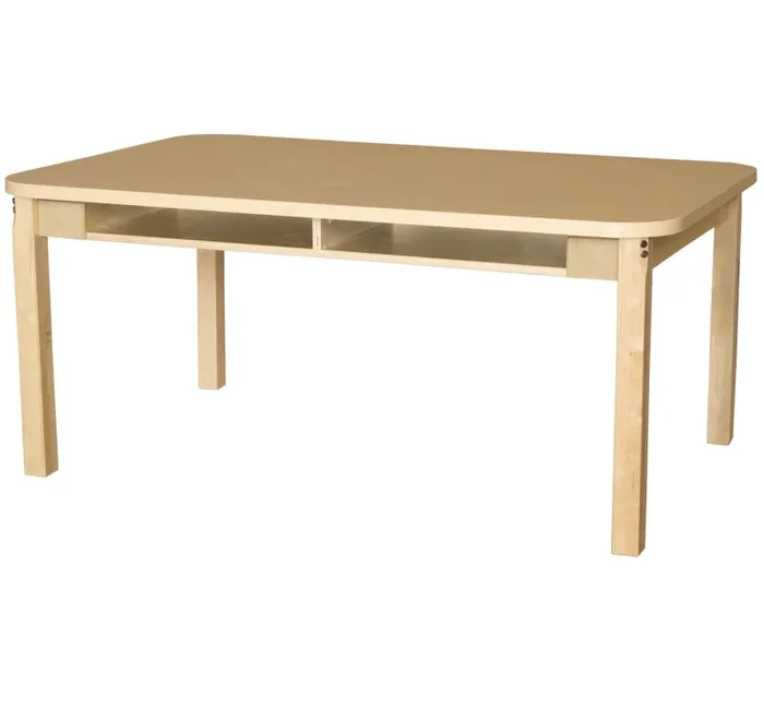 36″ X 60″ Four Seater High Pressure Laminate Desk With Hardwood Legs- 20″