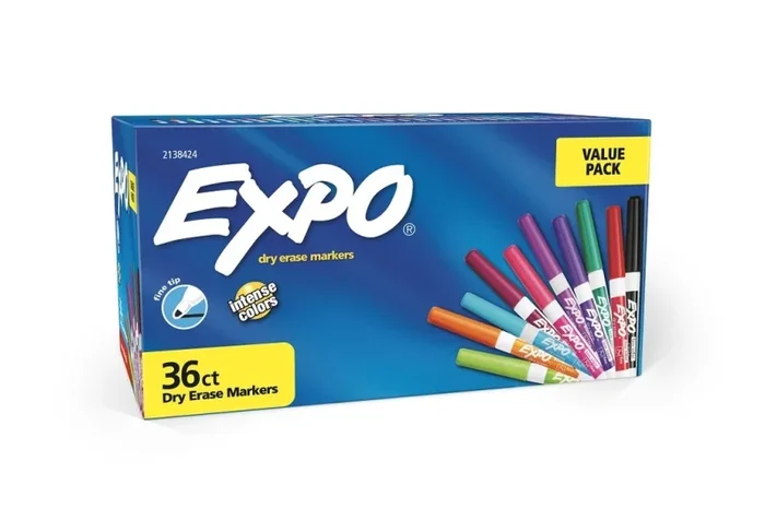 36 Color Vibrant Expo Low-Odor Dry Erase Fine Tip Markers