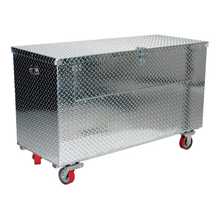 36 in. x 48 in. Aluminum Portable Fold Down Tool Box with Casters