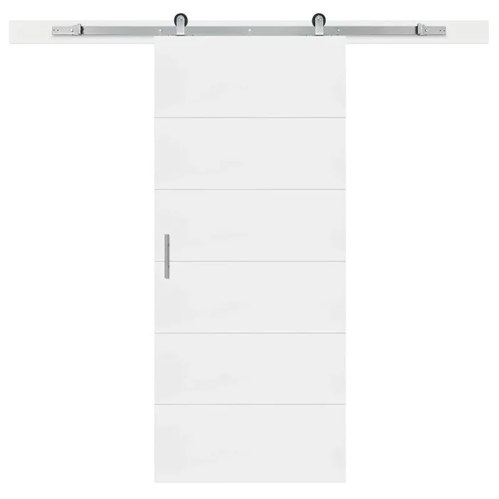 36 in. x 84 in. Melrose Primed Interior Sliding Barn Door Slab with Hardware Kit