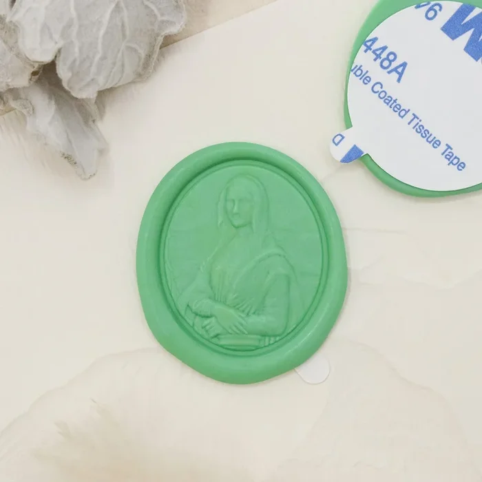 3D Relief Mona Lisa Self-adhesive Wax Seal Stickers