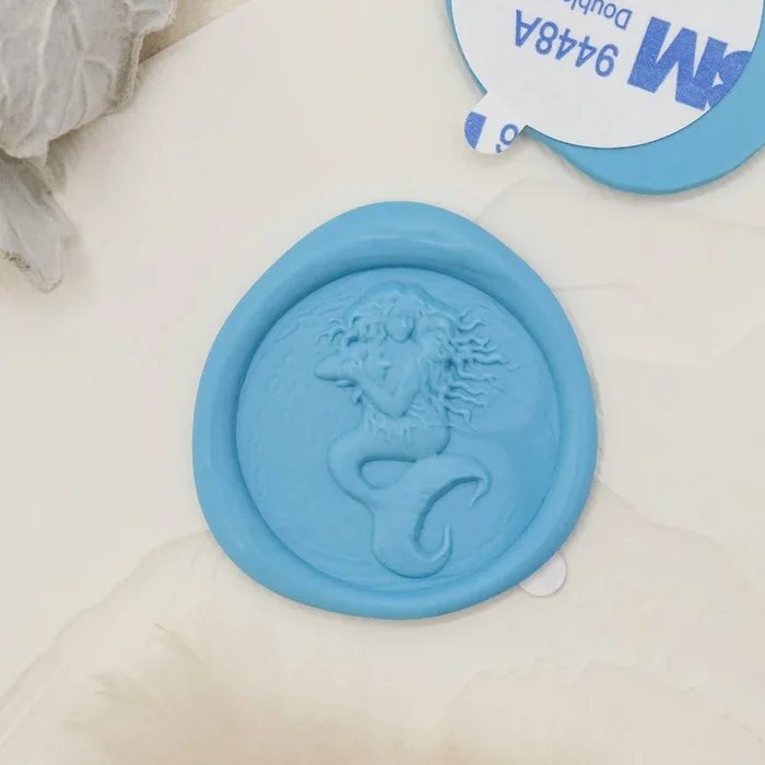 3D Relief Poseidon Self-adhesive Wax Seal Stickers
