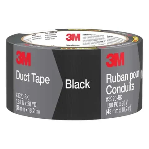 3M Scotch 1.88 in. W X 20 yd L Black Solid Duct Tape