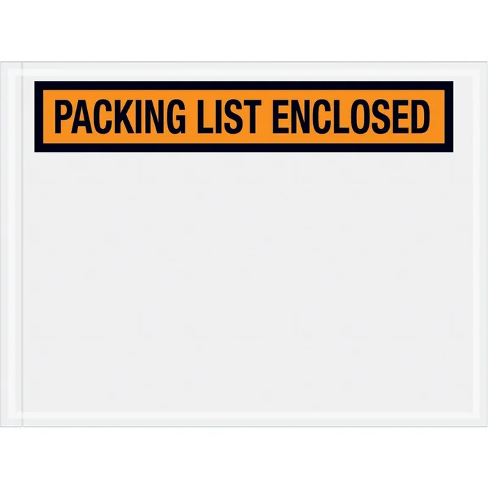 4-1/2 x 6 Packing List Enclosed Envelopes (Panel Face) – ORANGE 1000/Case