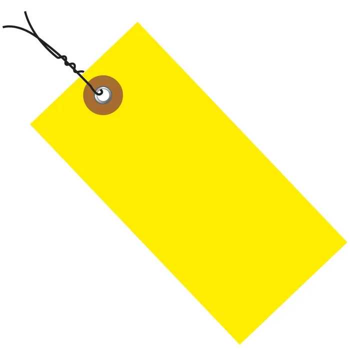 4-3/4 x 2-3/8 Pre-Wired Yellow Tyvek Tags 100/Case