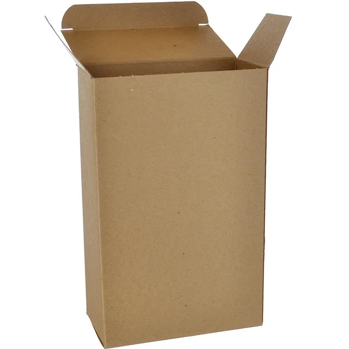 4 5/8 x 2 3/8 x 7 3/8 Brown 24pt 1-pc Chipboard Folding Carton 250/Case
