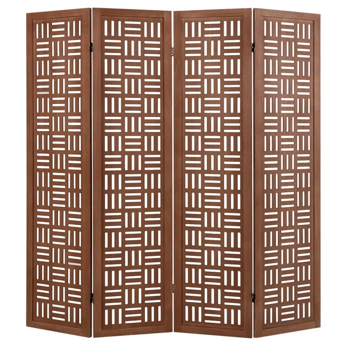 4/6-Panel Solid Wood Room Divider Folding Partition Stand
