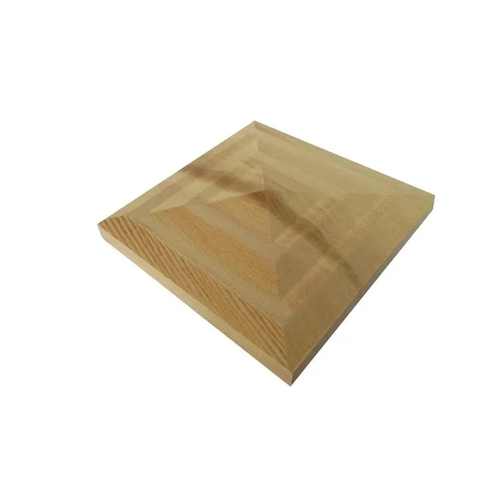 4 in. x 4 in. Step-In Pyramid Cedar Post Cap