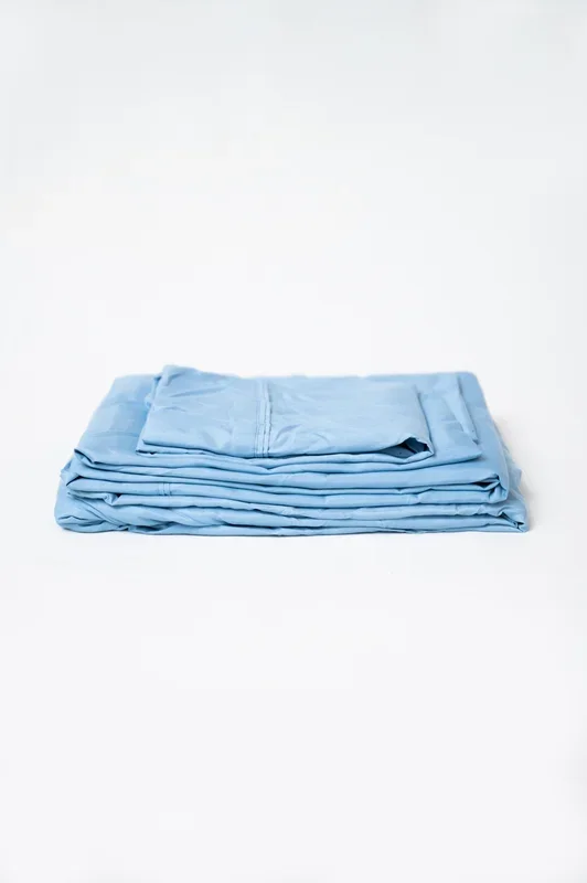 4 Piece Sapphire Brushed Microfiber California King Hypoallergenic Sheet Set Blue Microfiber