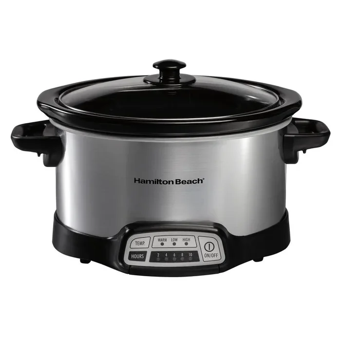4 Qt. Stainless Steel Slow Cooker with Built in Timer