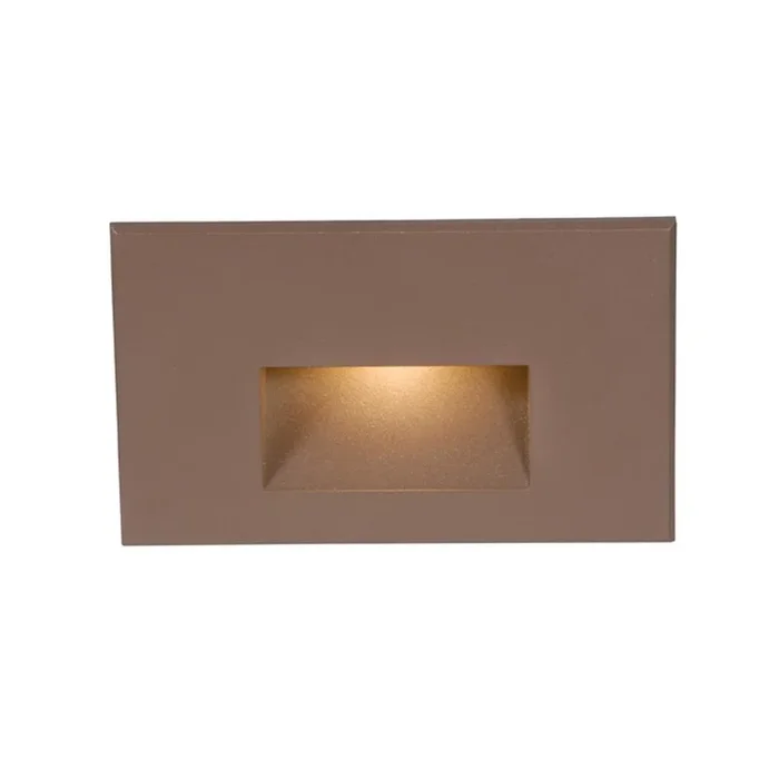 4-Watt Line Voltage 3000K Bronze Integrated LED Horizontal Wall or Stair Light