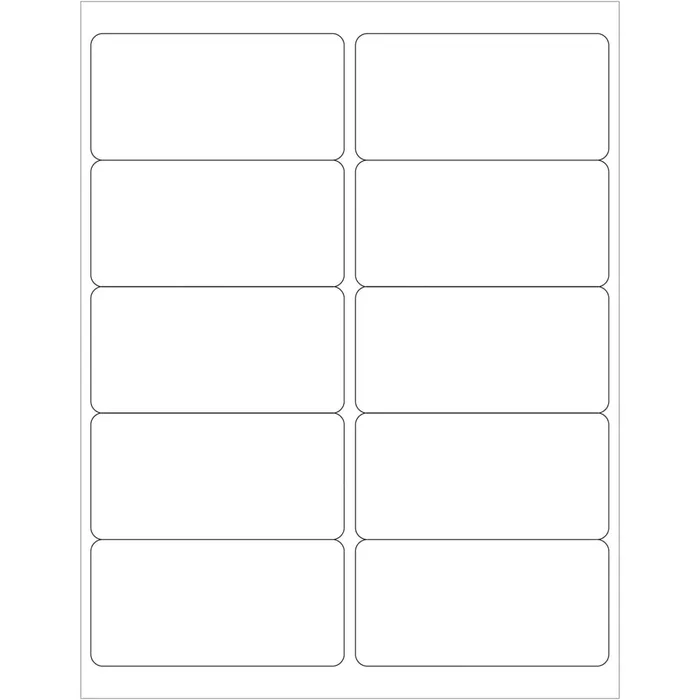 4 x 2″ Opaque White Blockout Laser Labels 1000/Case