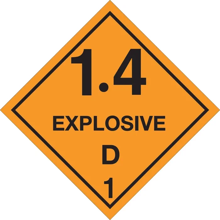 4 x 4″ – “Explosive – 1.4D – 1 Labels 500/Roll