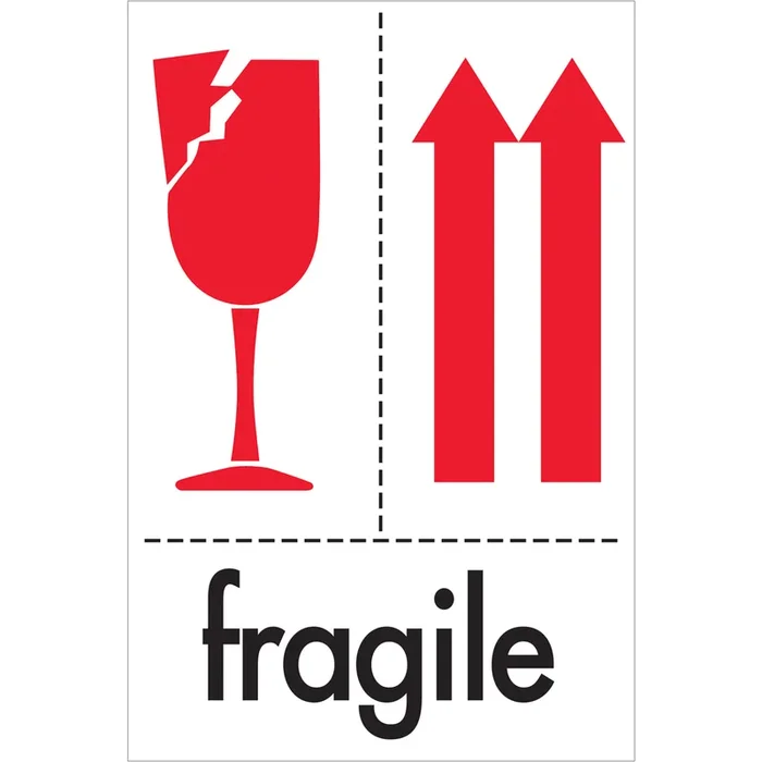 4 x 6″ – “Fragile” Labels 500/Roll