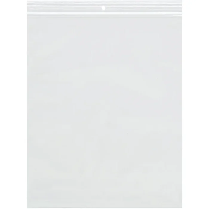 4 x 8 (2 mil) Reclosable Poly Bags With Hang Hole 1000/Case