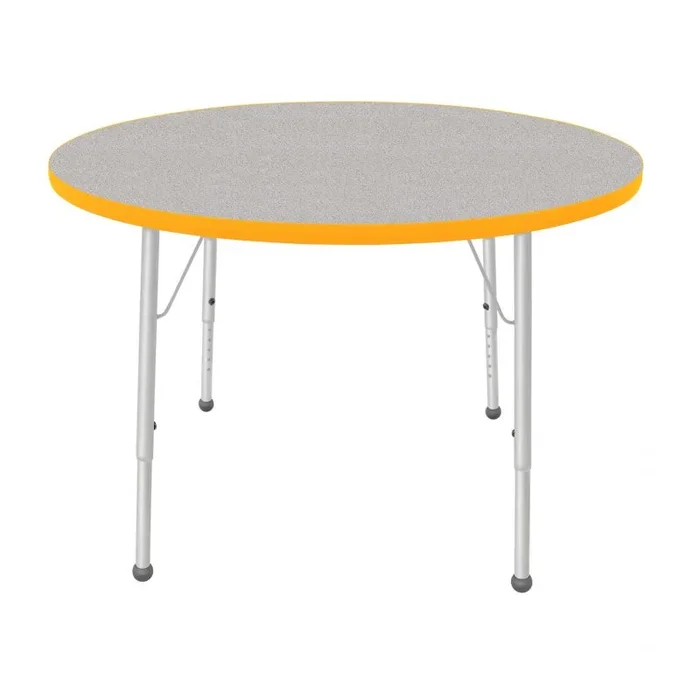 42″ Round Table – Top Color: Gray Nebula, Edge Color: Yellow