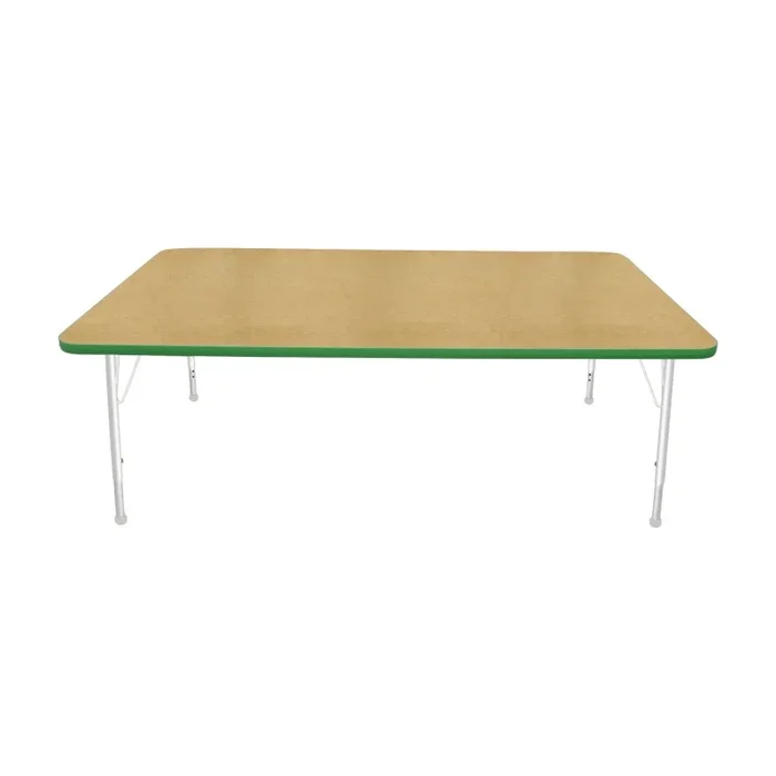 42″ x 72″ Rectangle Table – Maple & Dustin Green