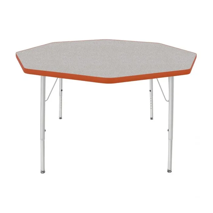 48″ Octagon Table – Gray Nebula & Autumn Orange