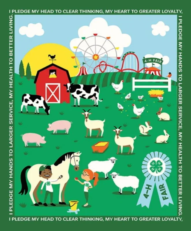 4H “At the Fair” Fabric Panel – P9125 Panel – 4H – Riley Blake Designs